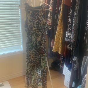 Assymetrical dress leopard print
